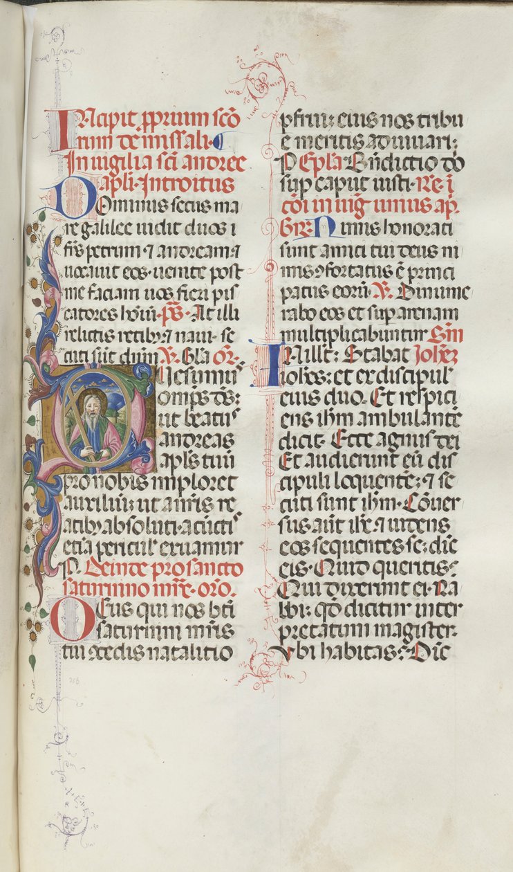 Mszał: Fl. 259: Św. Andrzej, 1469. autorstwa Bartolomeo Caporali