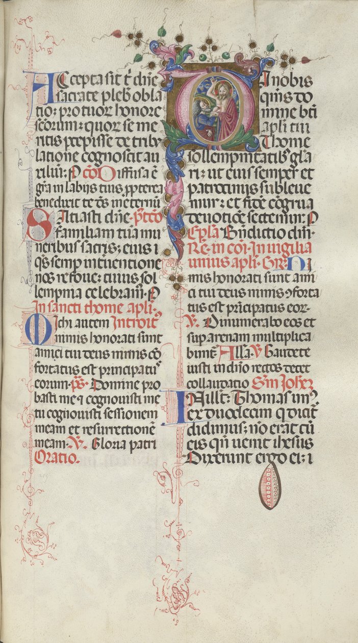 Mszał: Fl. 262: św. Tomasz, 1469. autorstwa Bartolomeo Caporali