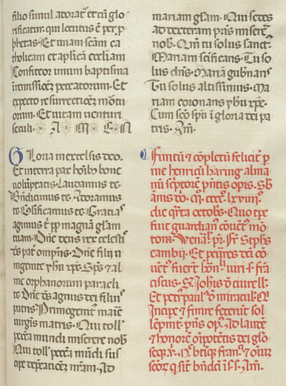 Missale: Folio 400: Kolofon, 1469. autorstwa Bartolomeo Caporali