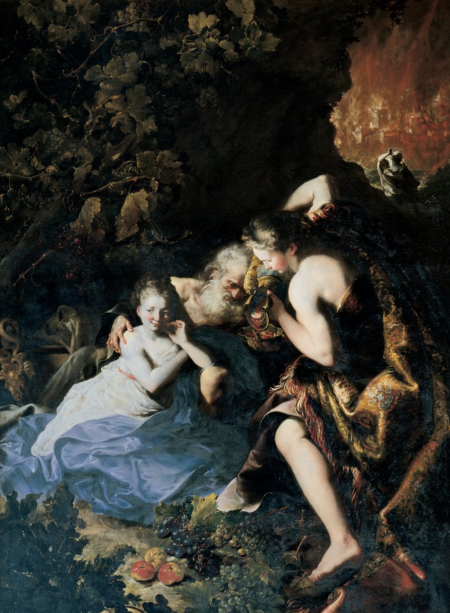 Lot pijany przez swoje córki autorstwa Bartolomeo Guidobono