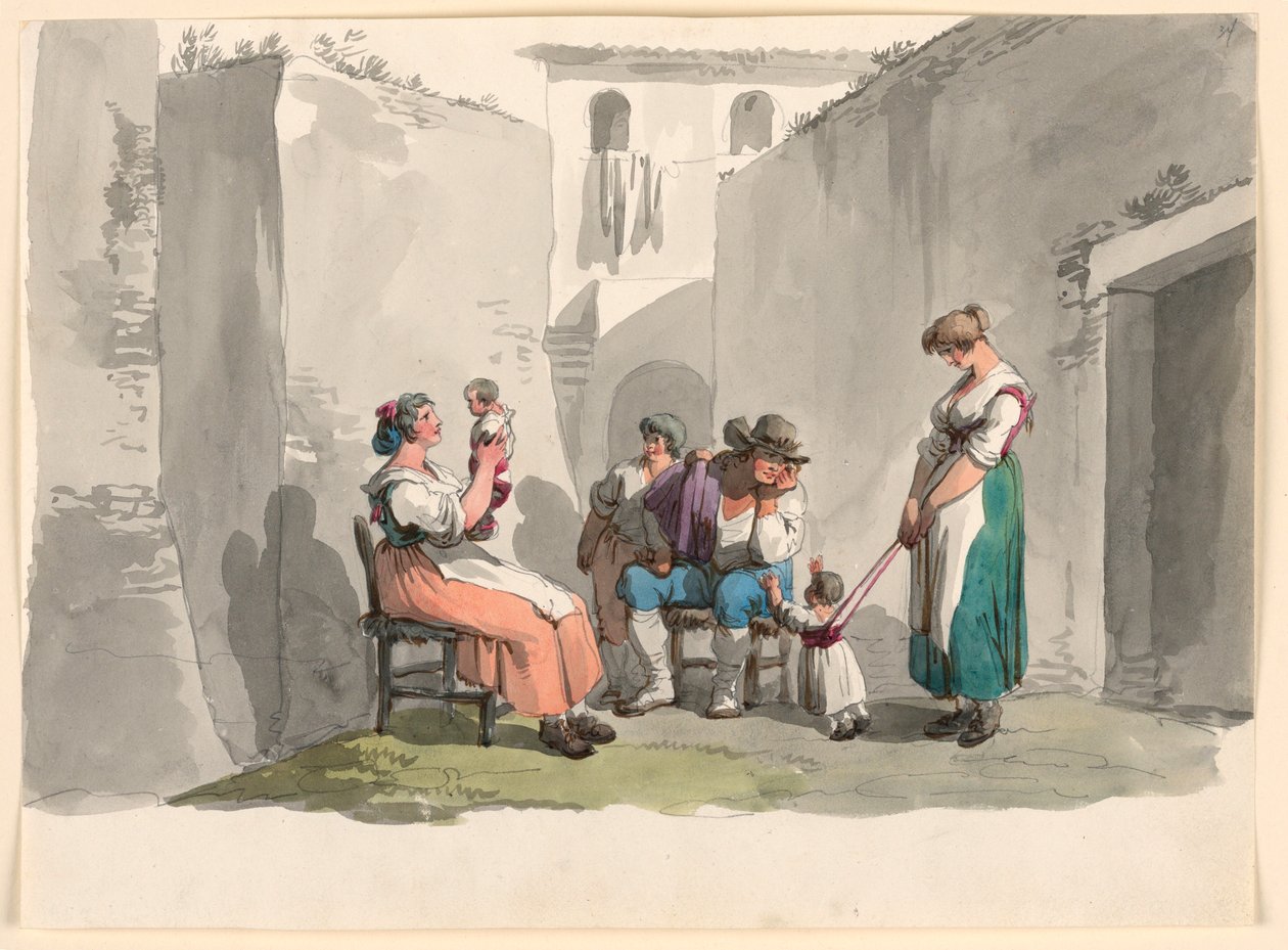 Rysunek, W Tivoli, 1807-08 autorstwa Bartolomeo Pinelli