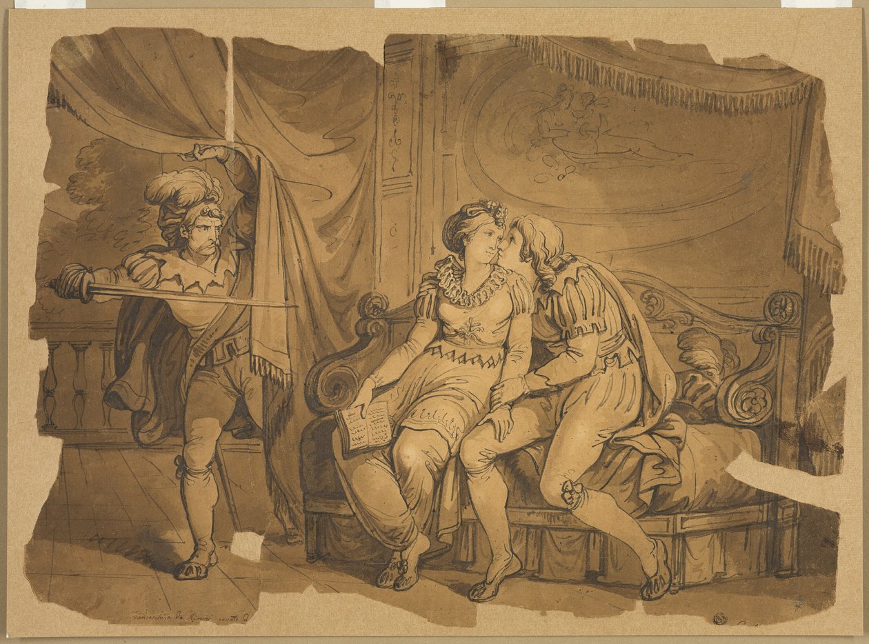 Paolo i Francesca autorstwa Bartolomeo Pinelli