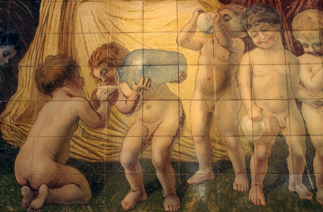 Putti pije termalną wodę źródlaną autorstwa Basilio Cascella