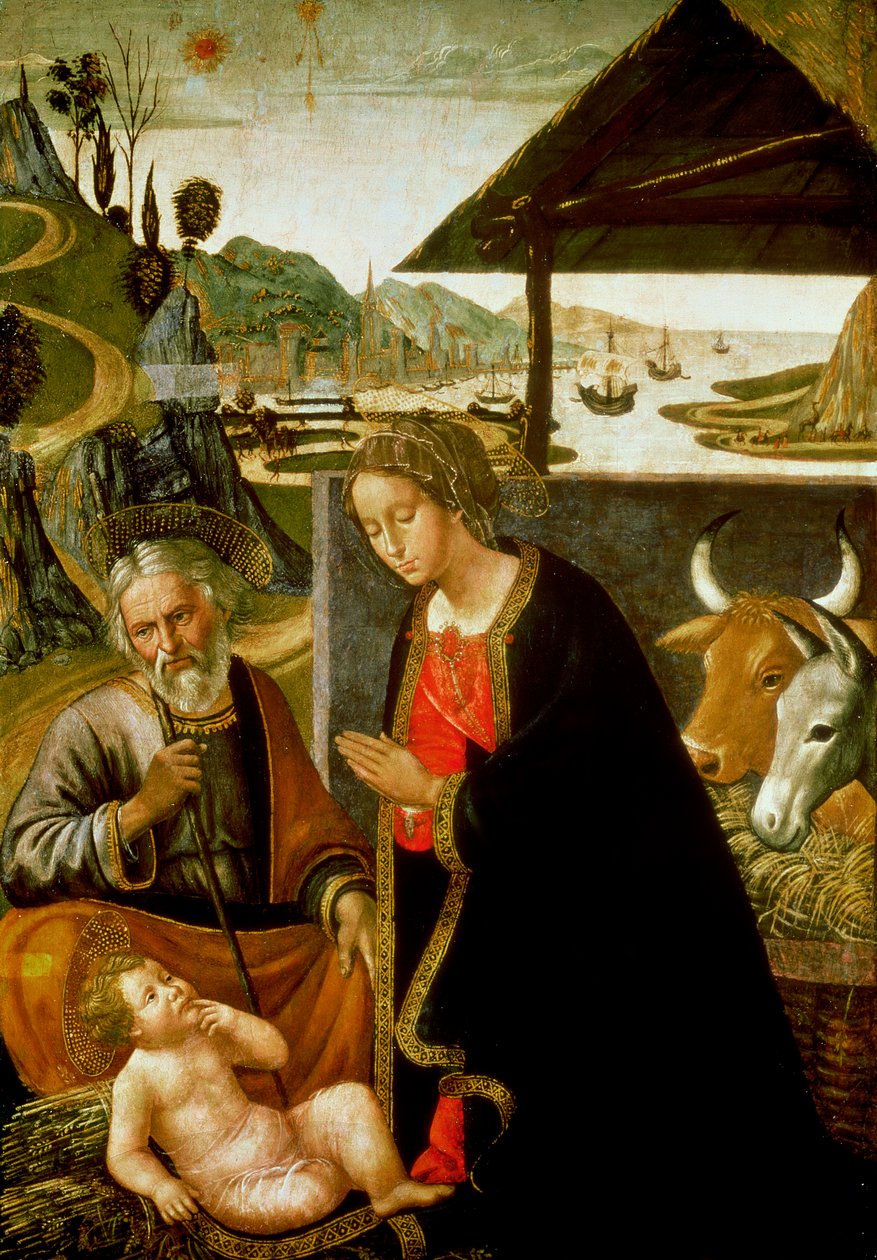Narodzenia, ok. 1490 (panel) autorstwa Bastiano Mainardi