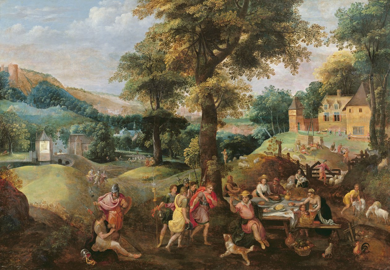 Cincinnatus przyjmujący posłów Rzymu autorstwa Belgian School