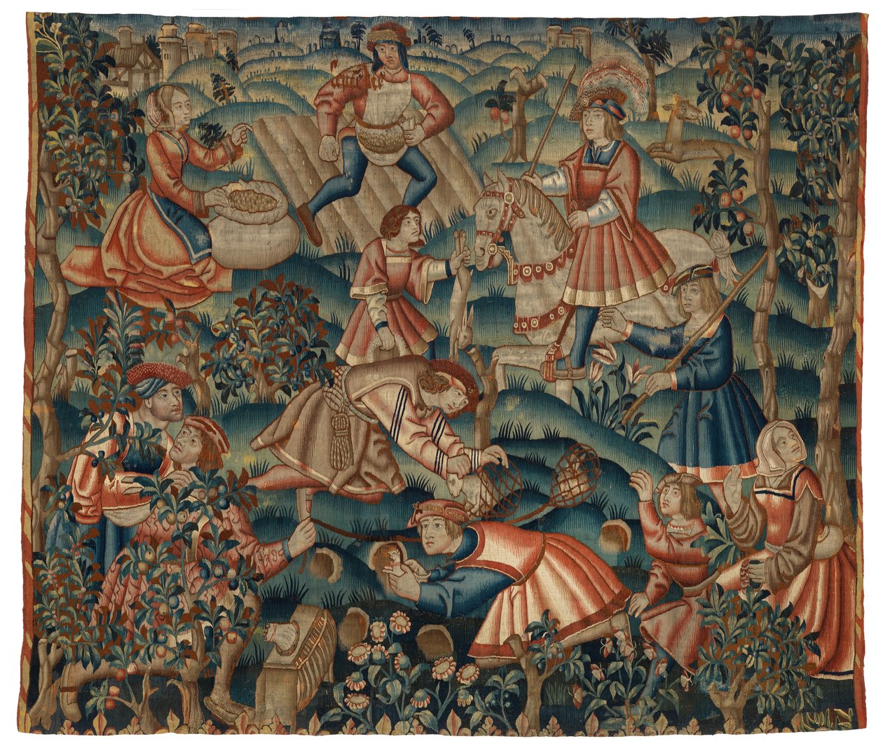 Gobelin, wrzesień, prawdopodobnie z Flandrii autorstwa Belgian School