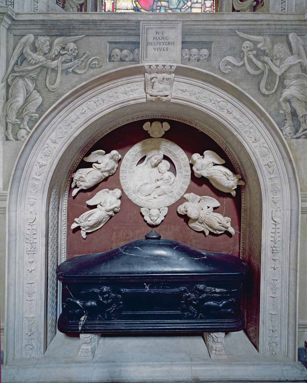 Grób Filippo Strozzi (1428-91) w kaplicy Strozzi, 1491-95 (marmur) autorstwa Benedetto da Maiano