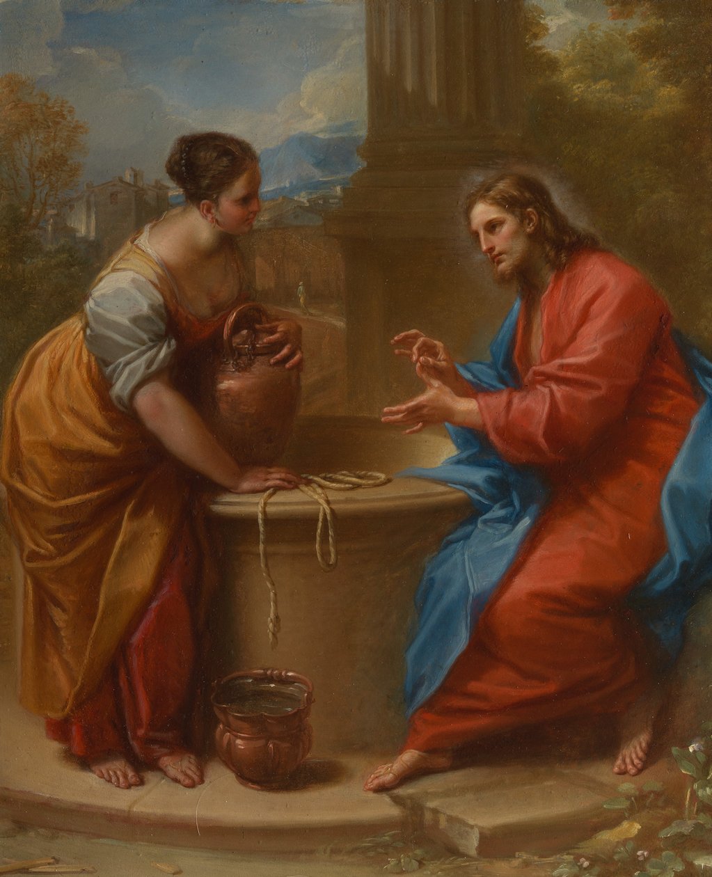 Chrystus i Kobieta z Samarii, 1715-20. autorstwa Benedetto Luti