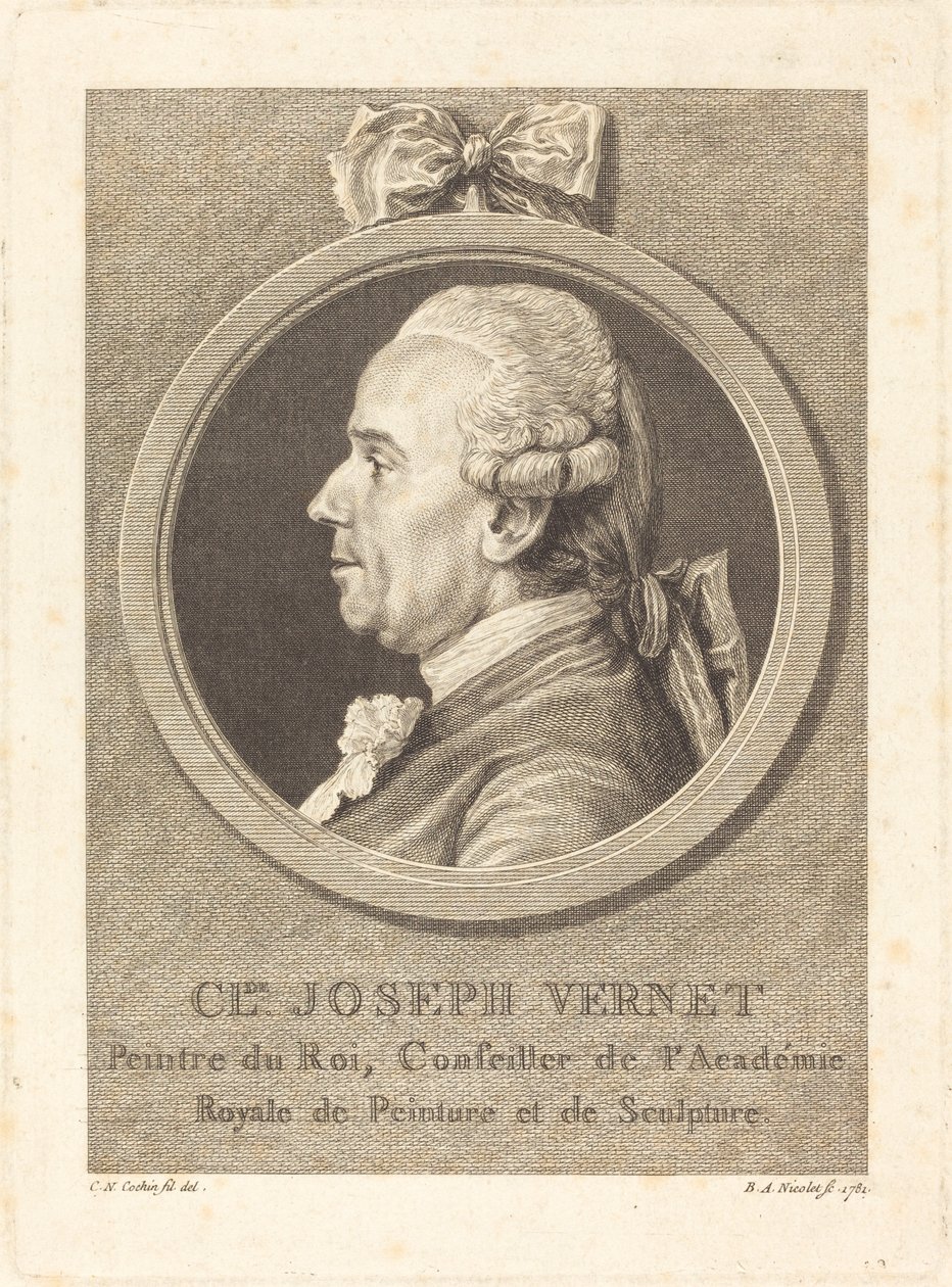 Claude Joseph Vernet autorstwa Benedict Alphonse Nicolet after Charles Nicolas Cochin II