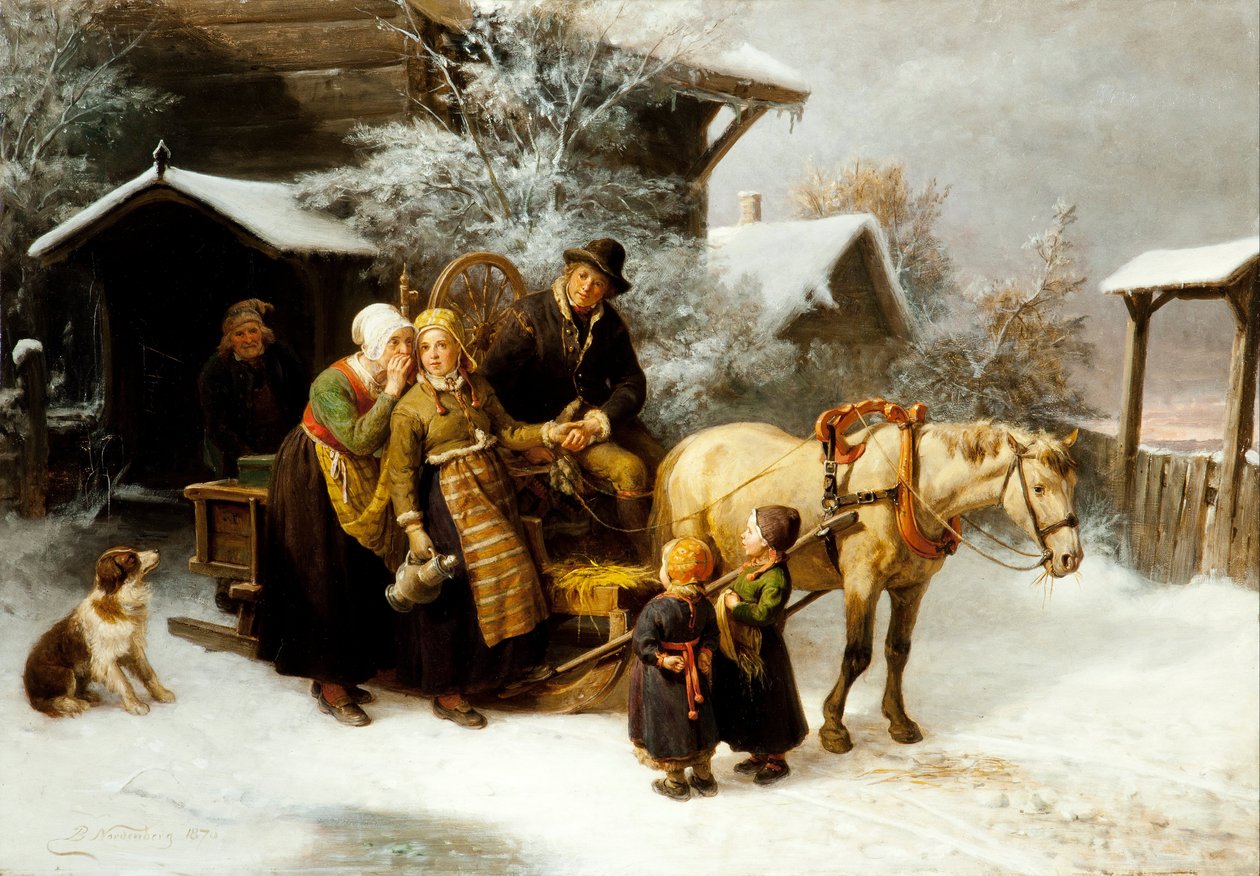 Opuszczanie domu (scena dallekarska) autorstwa Bengt Nordenberg