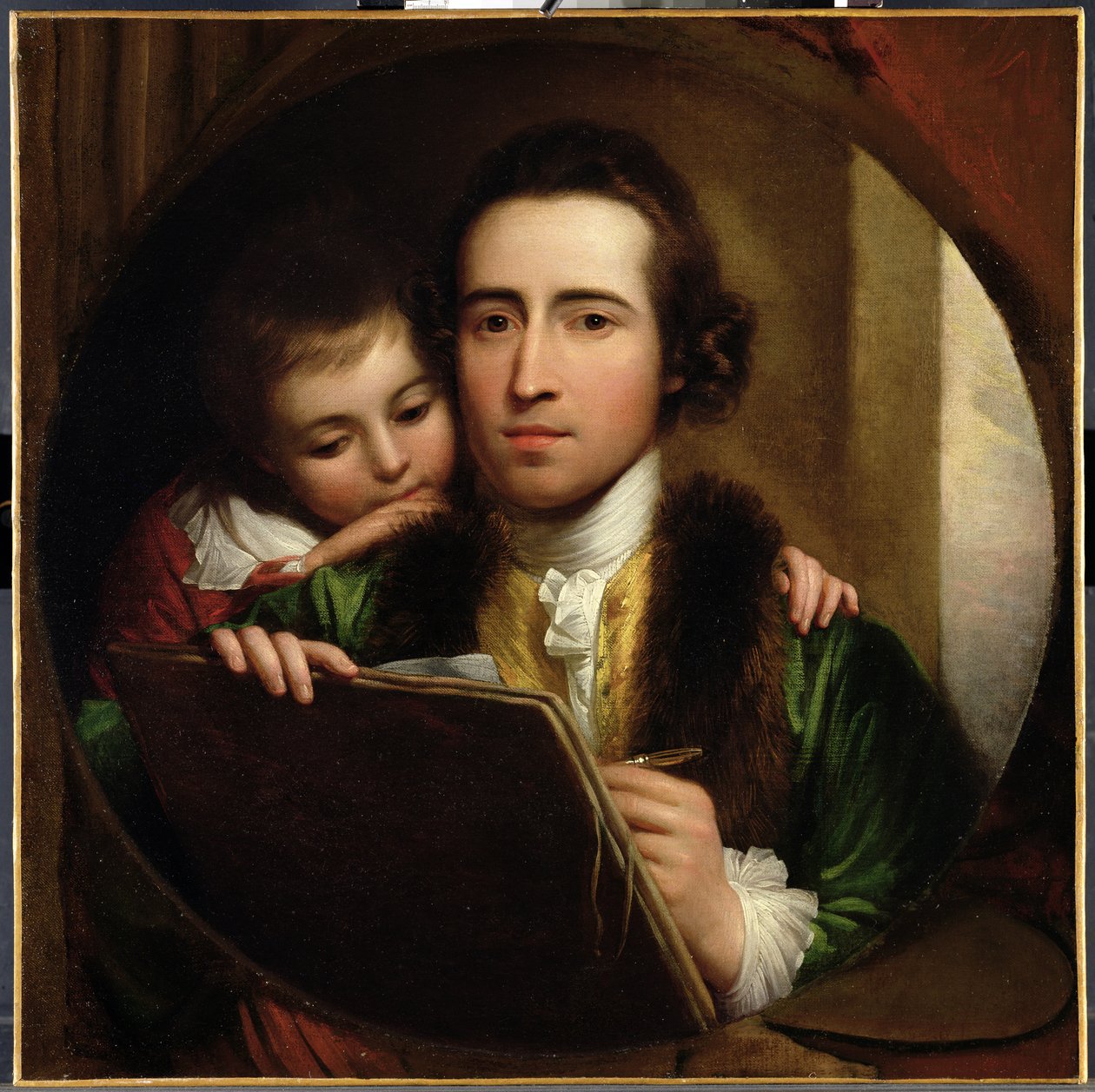 هنرمند او د هغه زوی رافیل، c.1773 پولی autorstwa Benjamin West