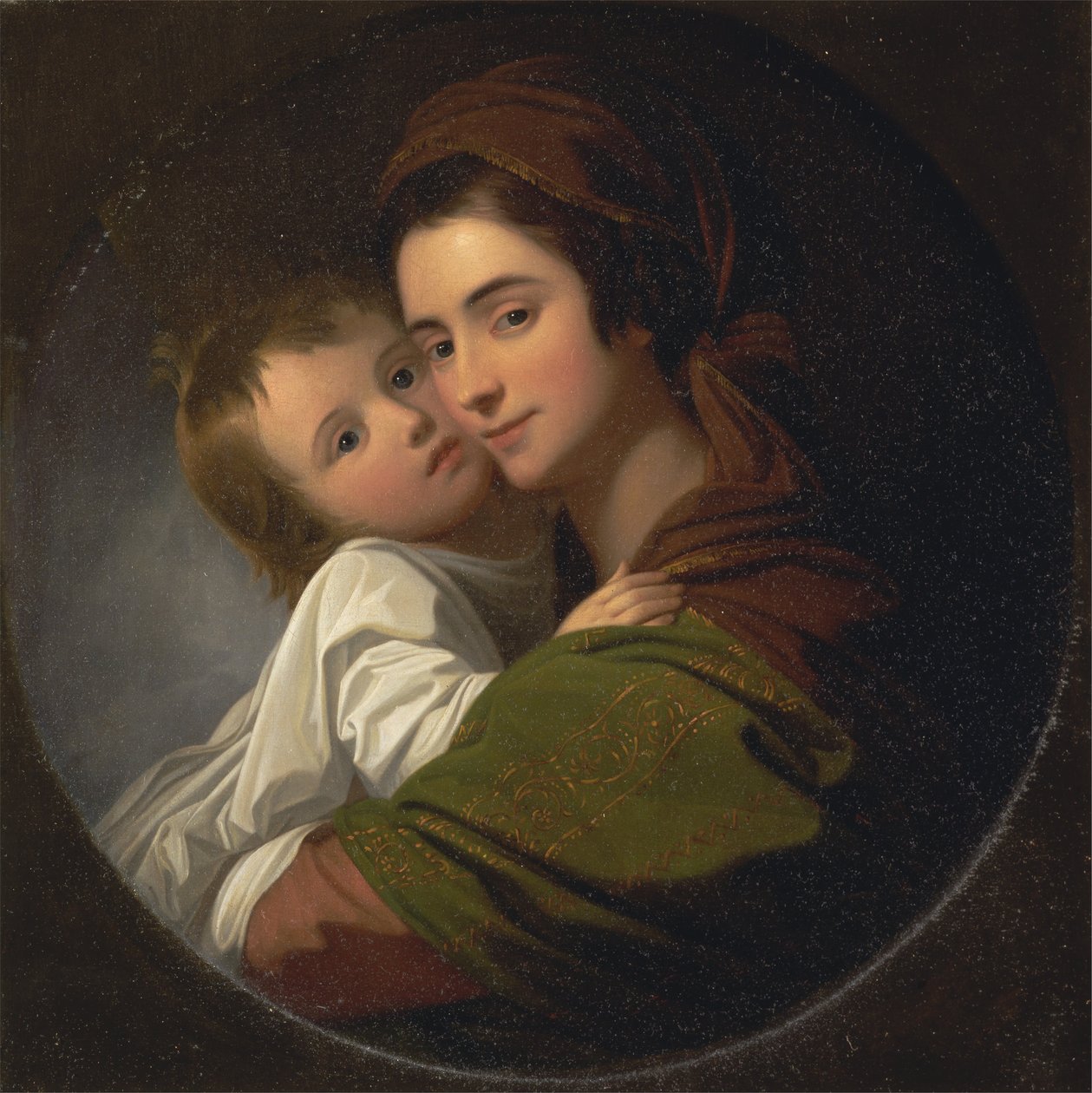 Żona artystów Elżbieta i ich syn Raphael autorstwa Benjamin West