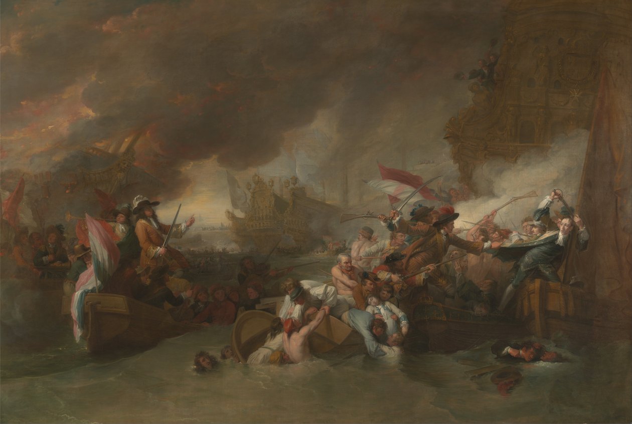 Bitwa pod La Hogue autorstwa Benjamin West