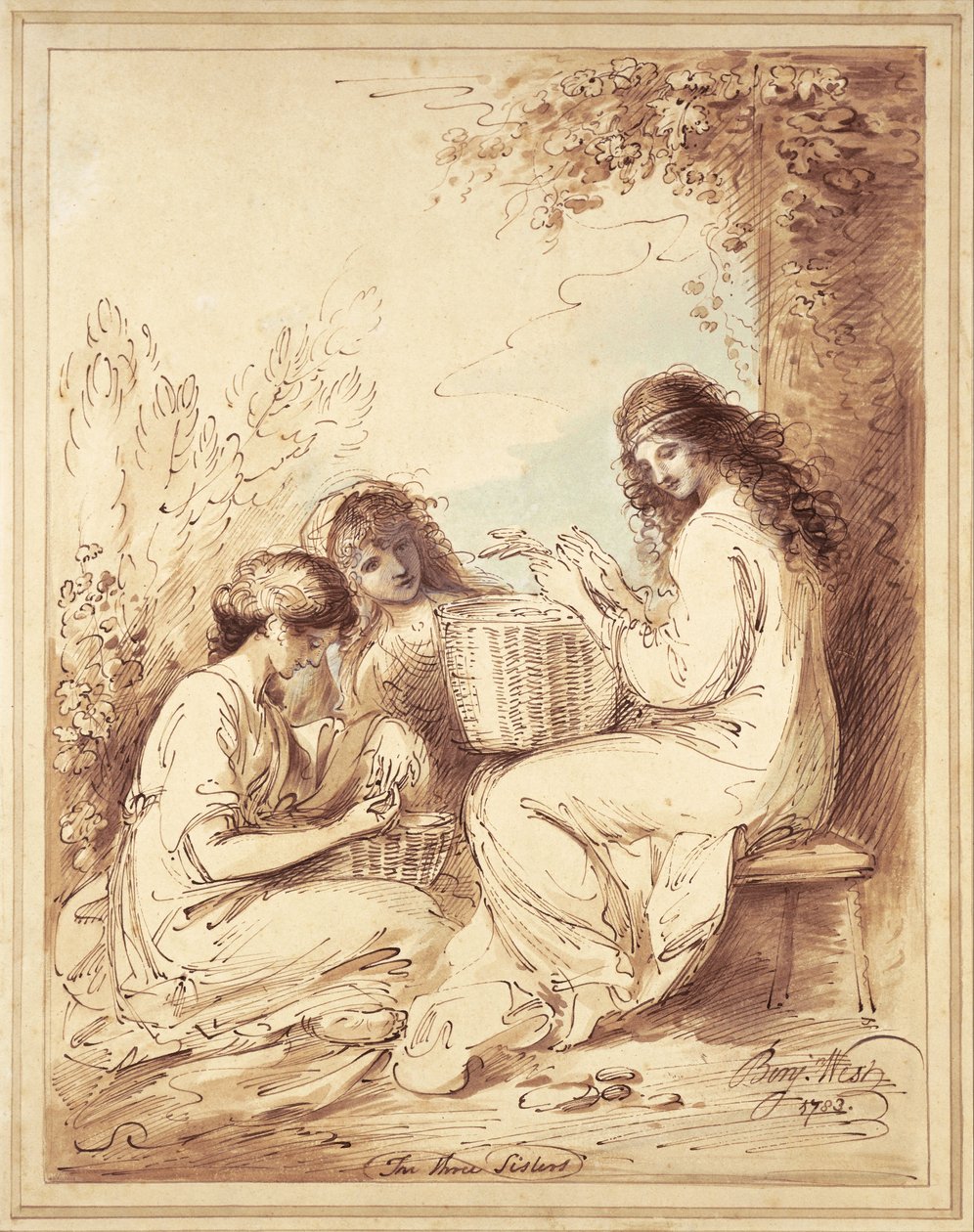 Trzy siostry autorstwa Benjamin West