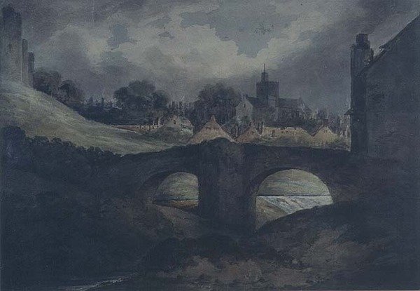 Miasto Brecon i most autorstwa Benjamin Barker