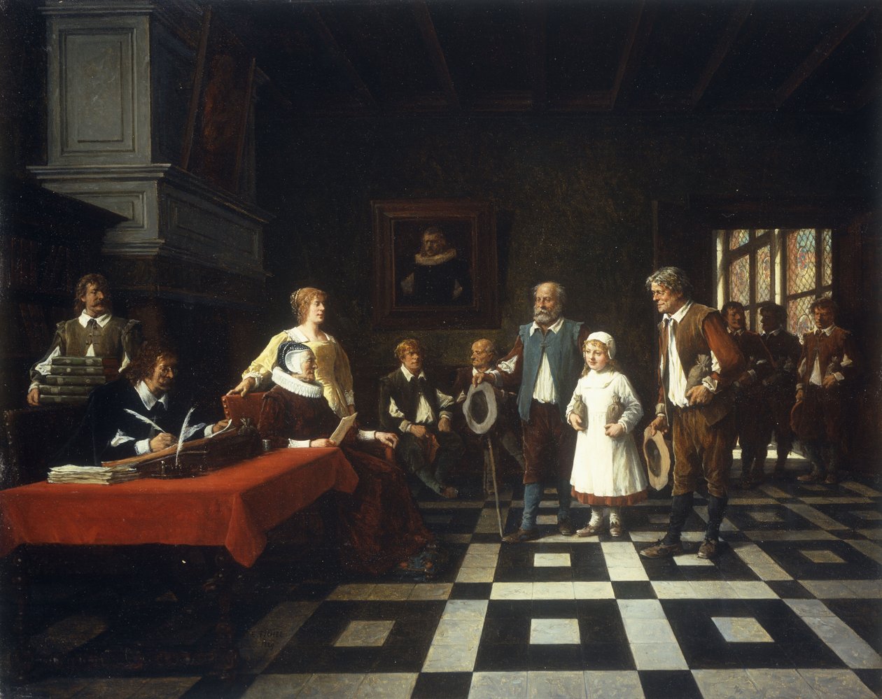 U poborcy podatkowego, 1889 autorstwa Benjamin Eugene Fichel
