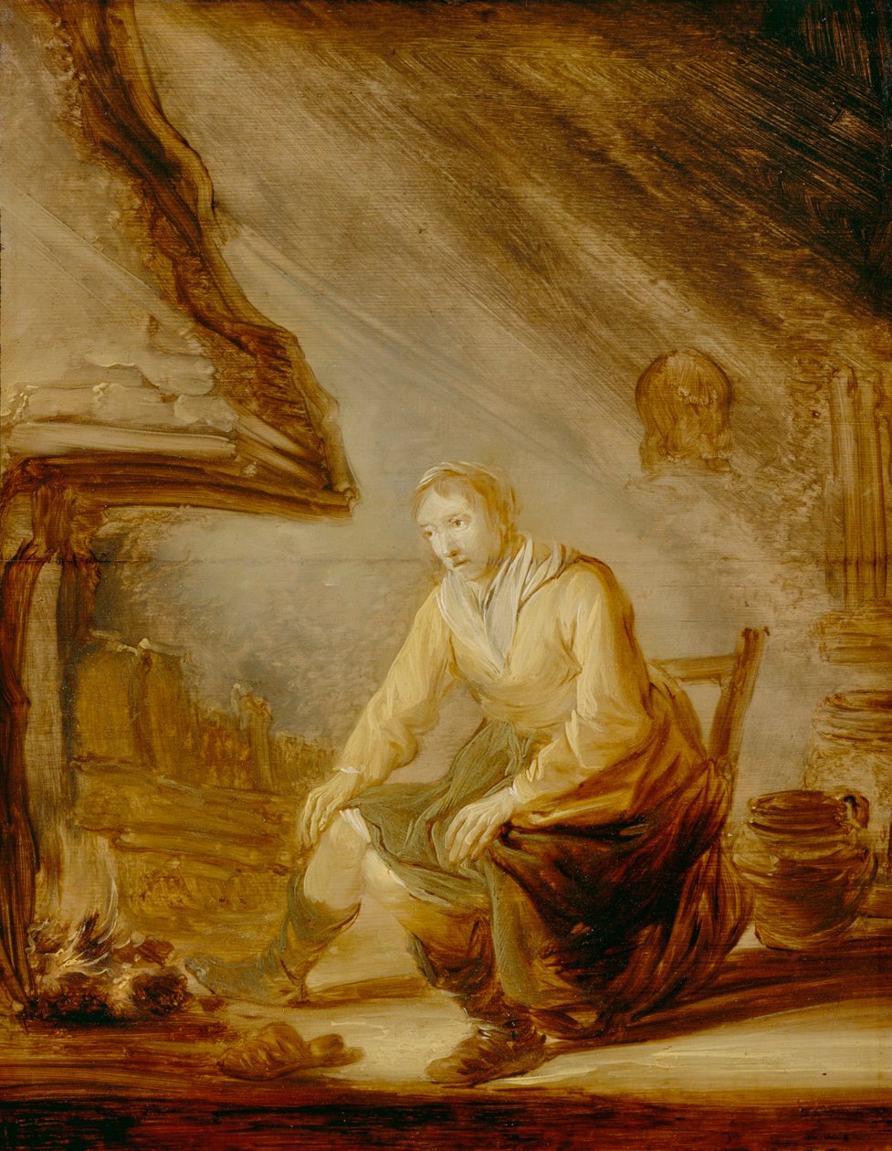 Kobieta przed pożarem autorstwa Benjamin Gerritsz Cuyp
