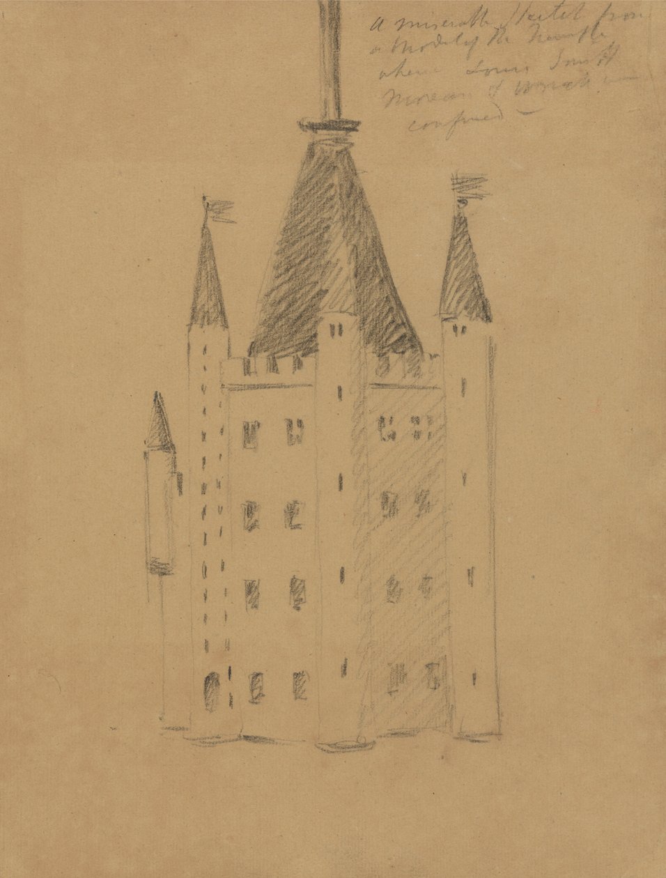 Studium zamku autorstwa Benjamin Robert Haydon