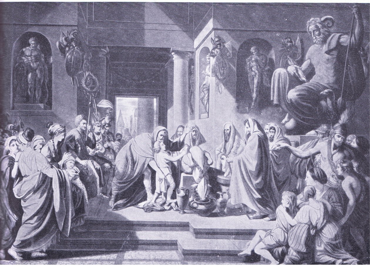 Hannibal przysięga wieczną wrogość Rzymowi autorstwa Benjamin West