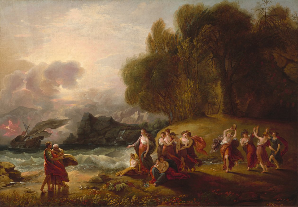 Telemach i Kalipso autorstwa Benjamin West