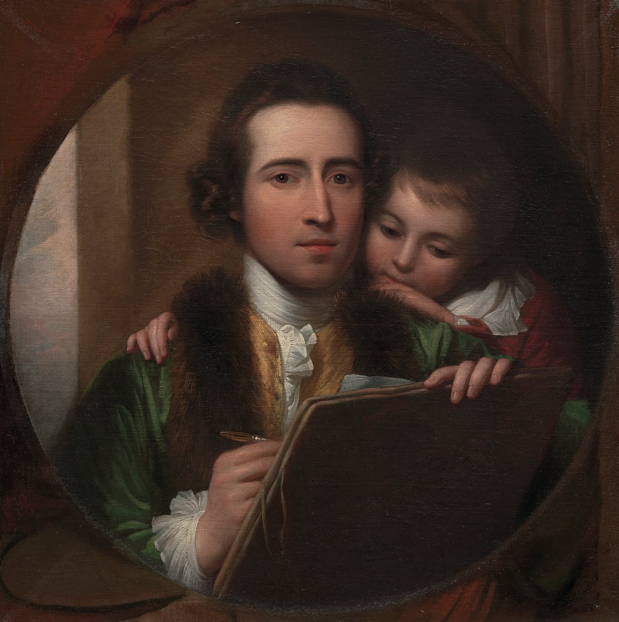 Artysta i jego syn Rafał autorstwa Benjamin West
