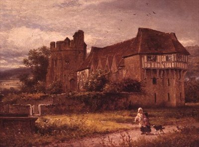 Zamek Stokesay, Shropshire autorstwa Benjamin Williams Leader