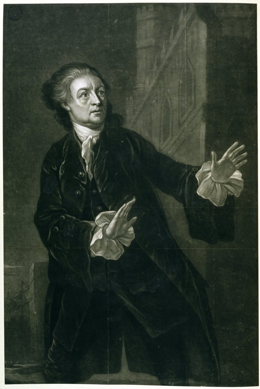 David Garrick (1717-79) jako Hamlet autorstwa Benjamin Wilson