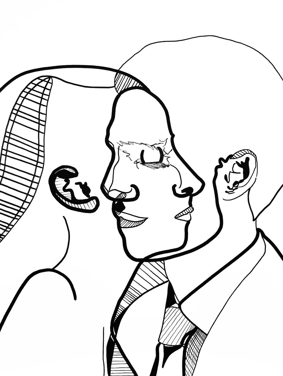 Entre-deux 3, 2022 (akryl na papierze) autorstwa Benoit Erwann Boucherot
