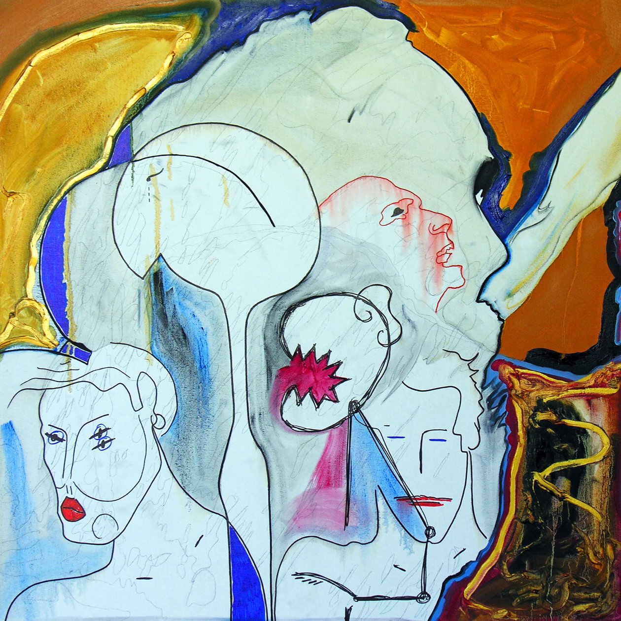Michael Ackerman, 2001 (olej na płótnie) autorstwa Benoit Erwann Boucherot