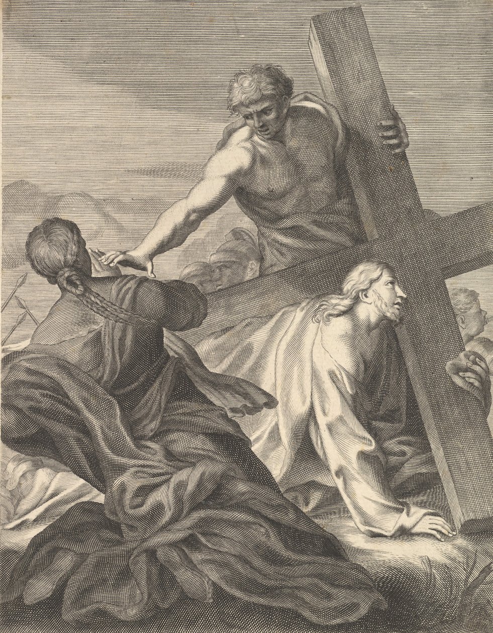 Chrystus niosący krzyż, 1680-1719. autorstwa Benoit Thiboust