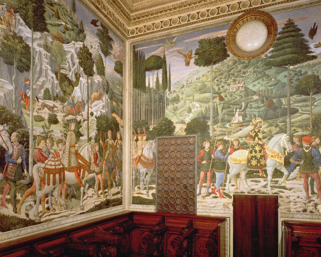 Procesja Trzech Króli, 1459-60 autorstwa Benozzo di Lese di Sandro Gozzoli