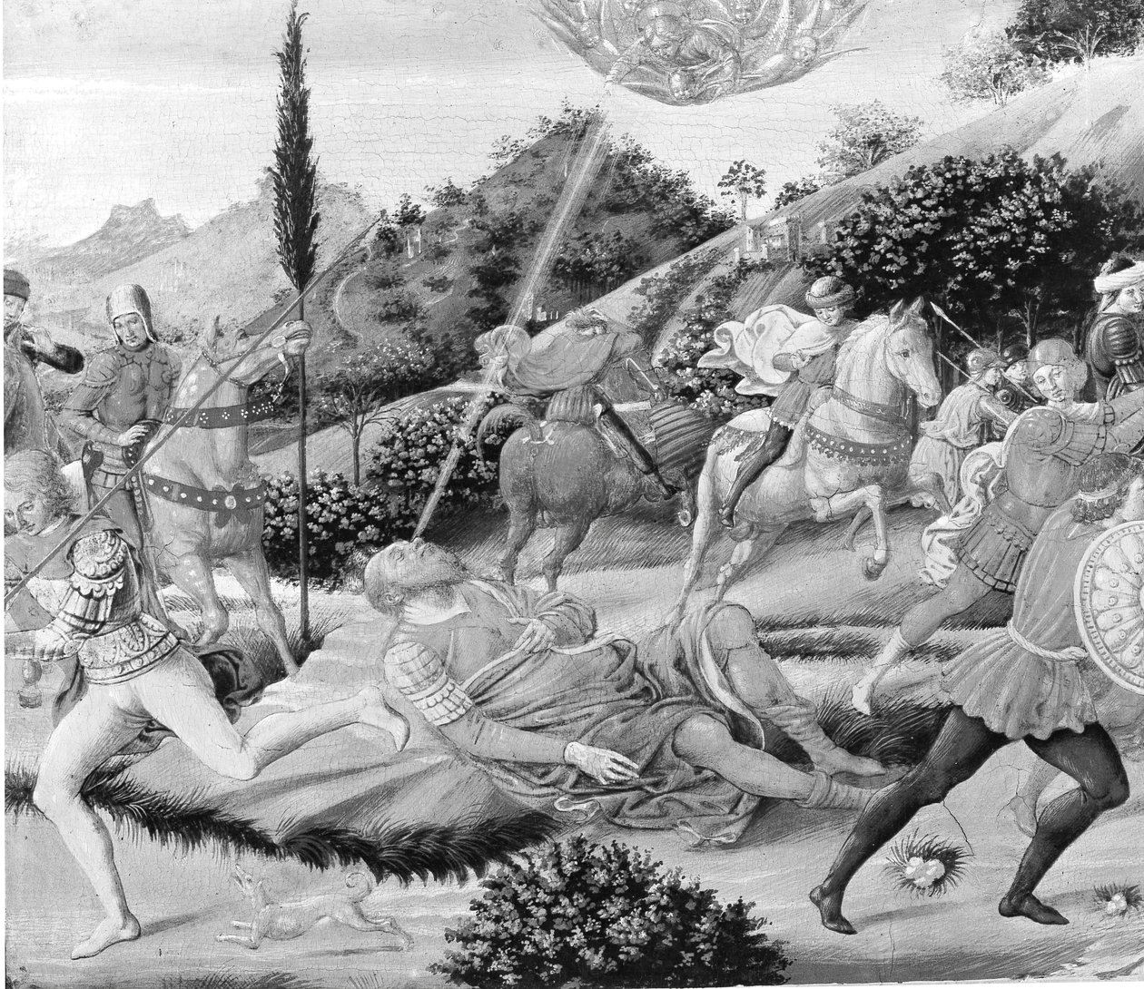 Nawrócenie św. Pawła. autorstwa Benozzo Gozzoli