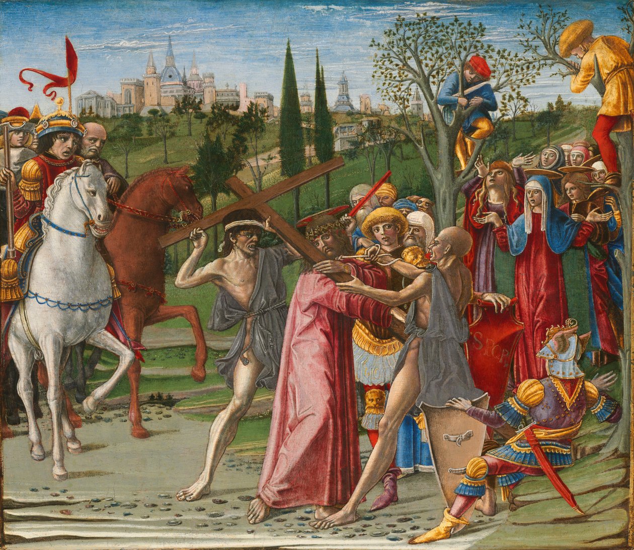 Chrystus niosący krzyż, prawdopodobnie 1491. autorstwa Benvenuto di Giovanni