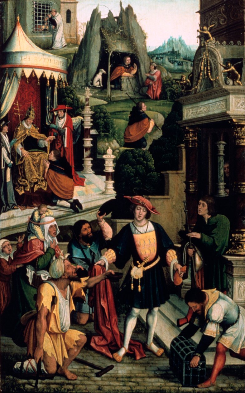 Legenda o św. Rochu, XVI wiek. autorstwa Bernard van Orley