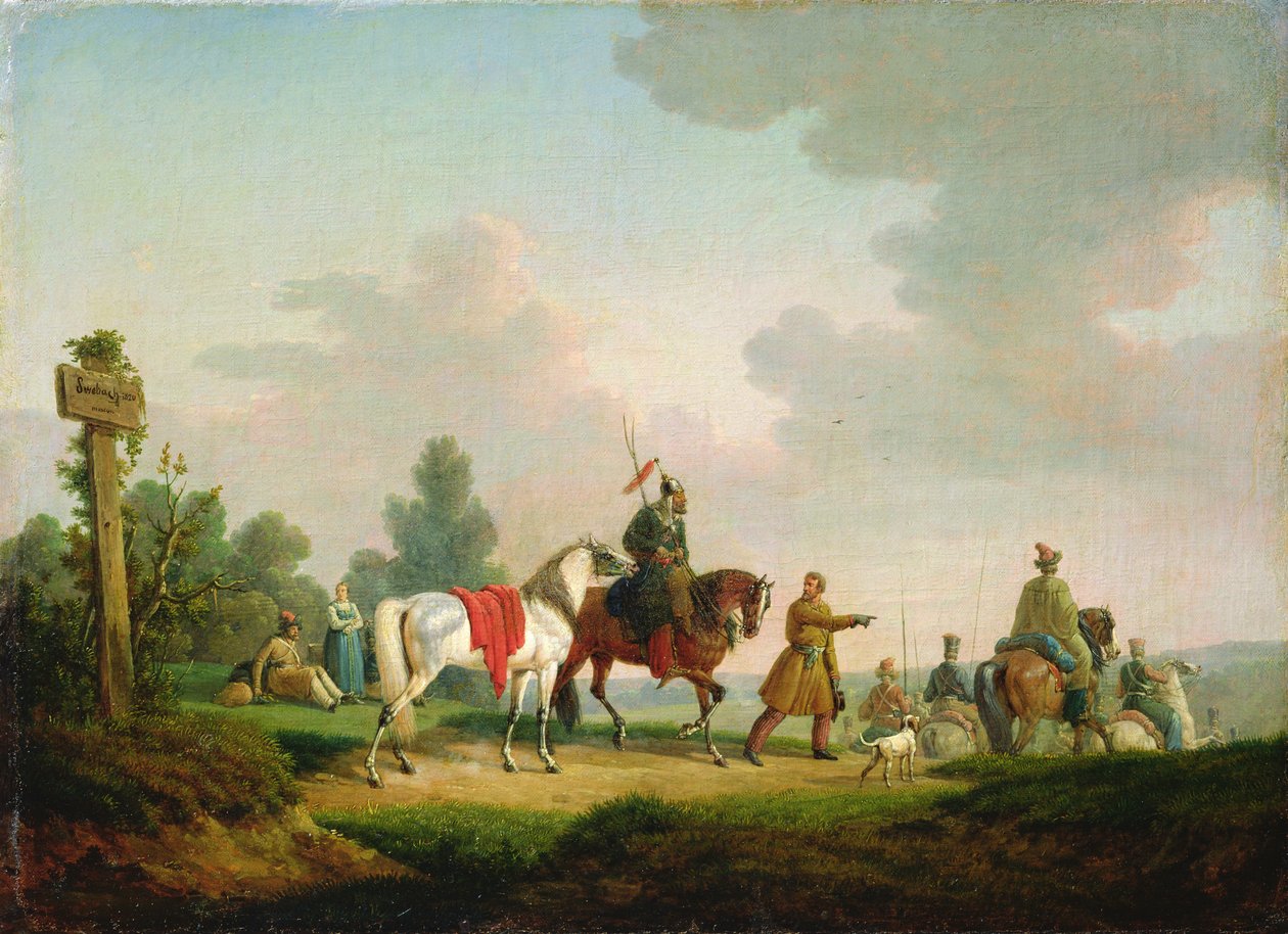 Partyzanci w 1812, 1820 autorstwa Bernard Edouard Swebach