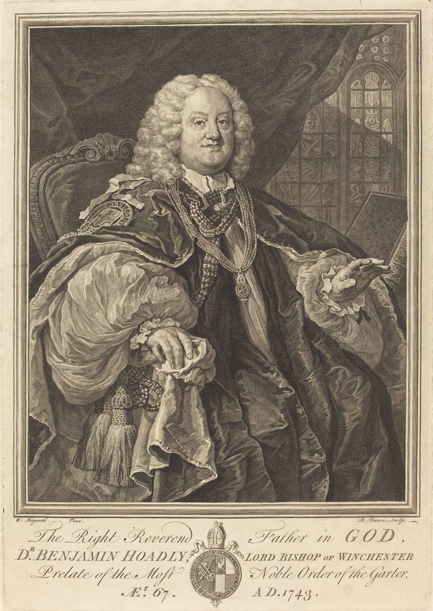 Biskup Hoadly, 1743. autorstwa Bernard Baron