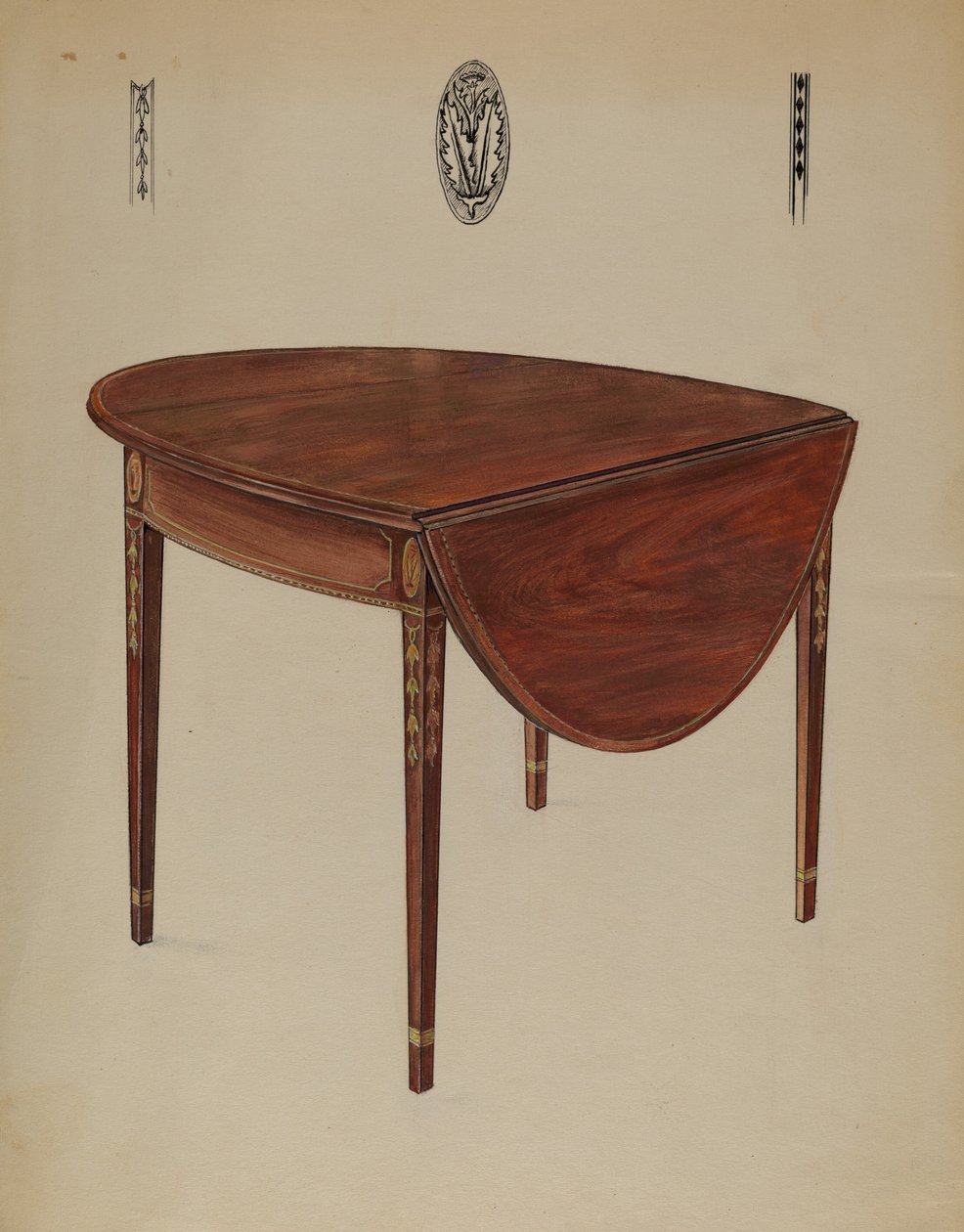 Stół Pembroke (Drop Leaf) autorstwa Bernard Gussow