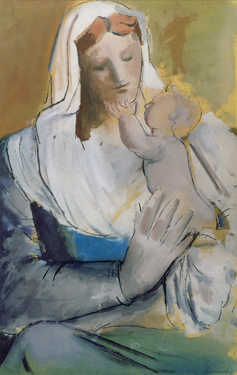 Matka i dziecko autorstwa Bernard Meninsky
