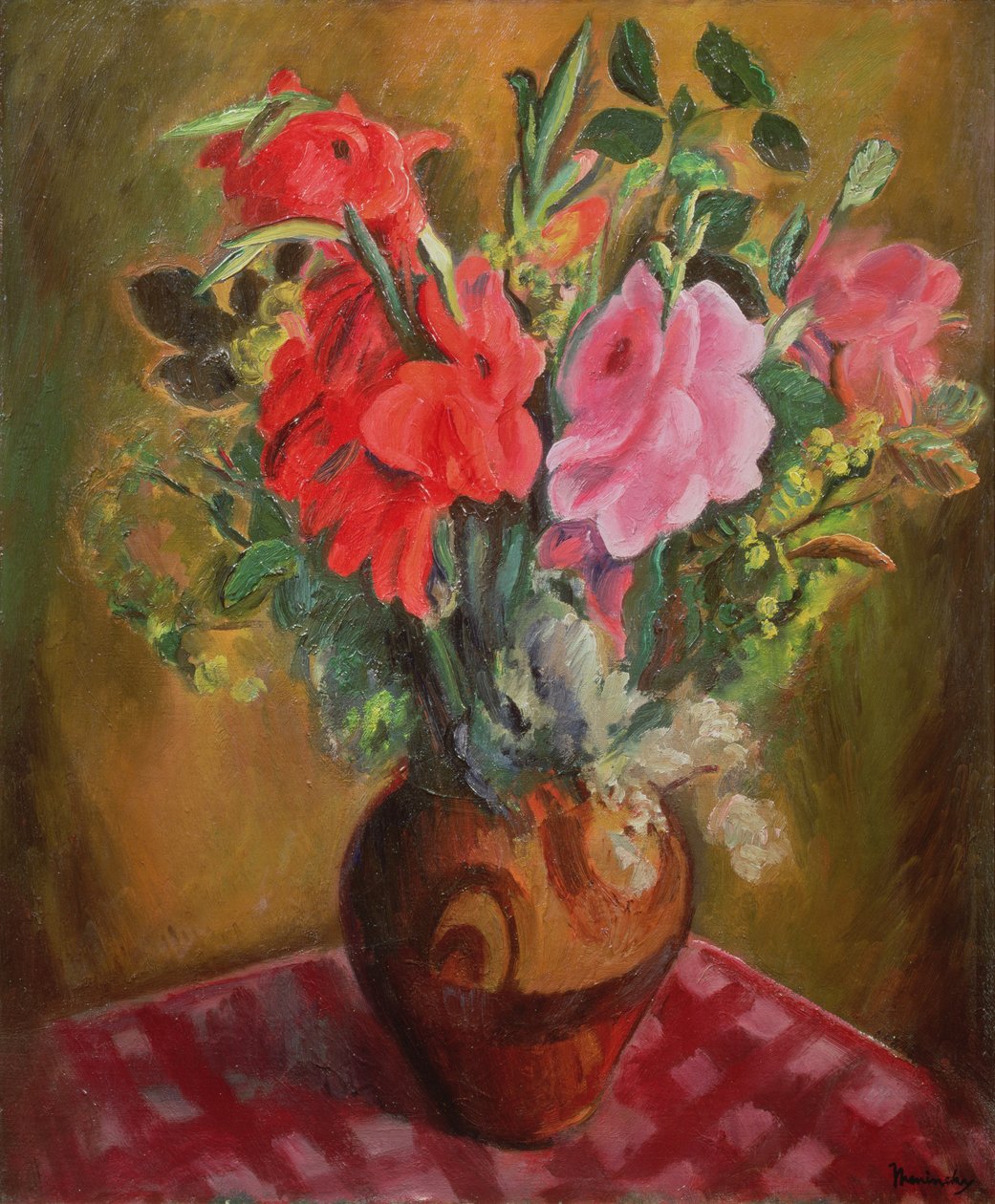 Martwa natura z kwiatami autorstwa Bernard Meninsky
