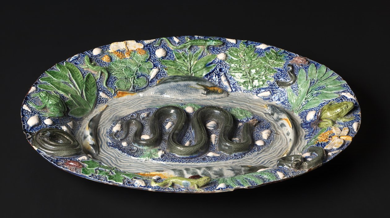 Rustykalny Talerz, koniec XVI wieku. autorstwa Bernard Palissy