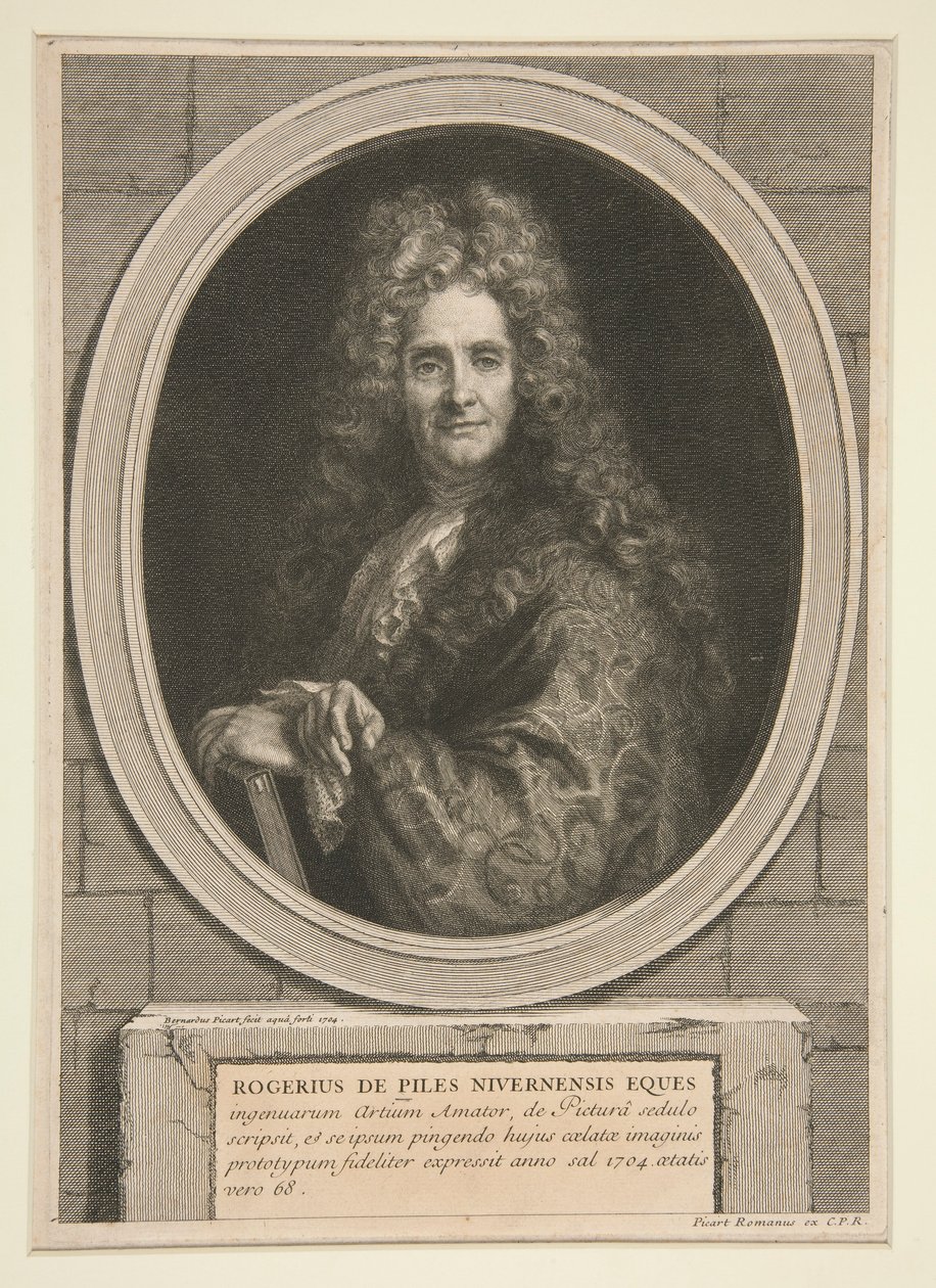 Portret Rogera de Piles autorstwa Bernard Picart