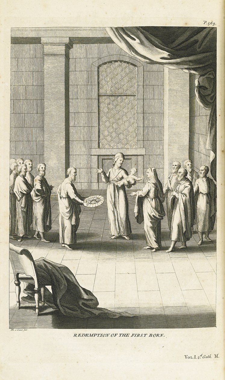 Odkupienie pierworodnego syna, 1735-1739 autorstwa Bernard Picart