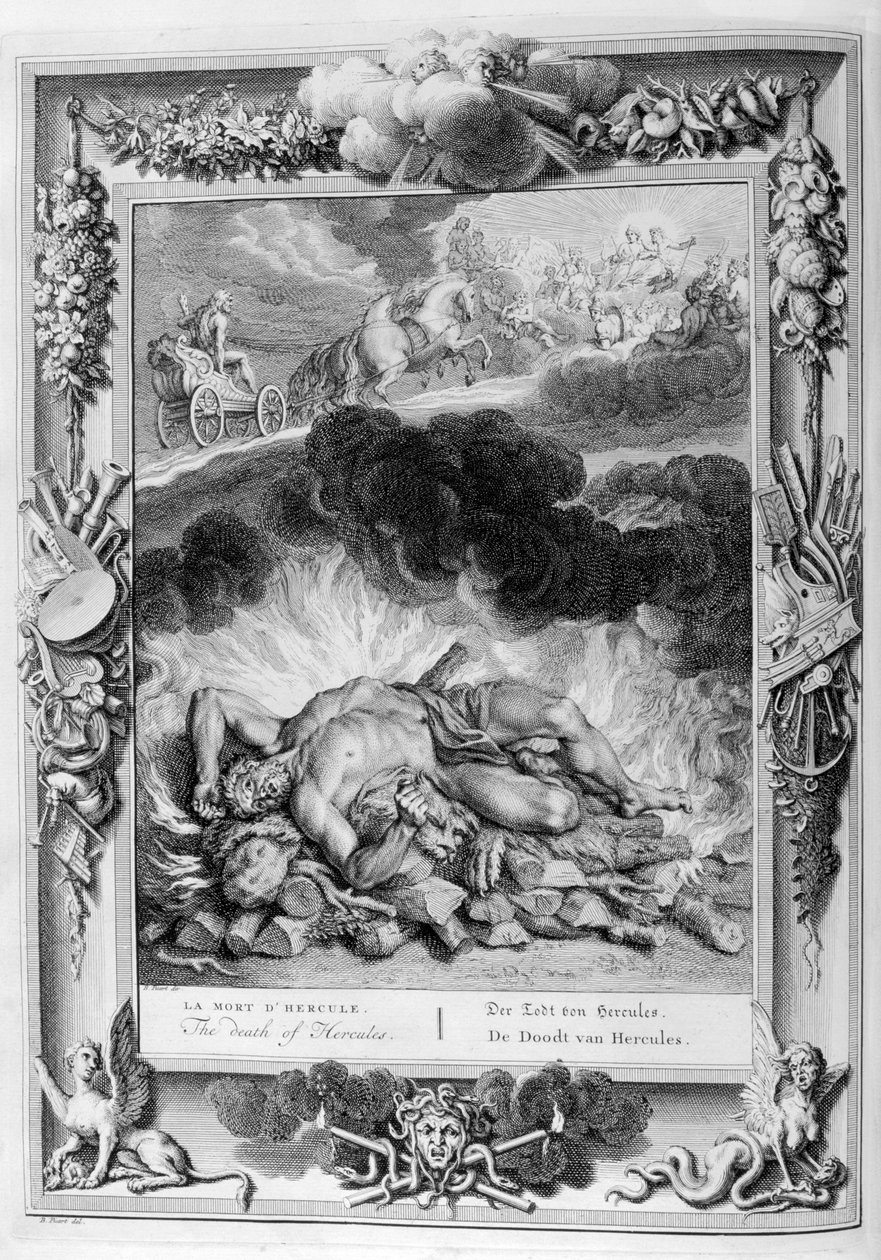 Śmierć Herkulesa, 1733. autorstwa Bernard Picart