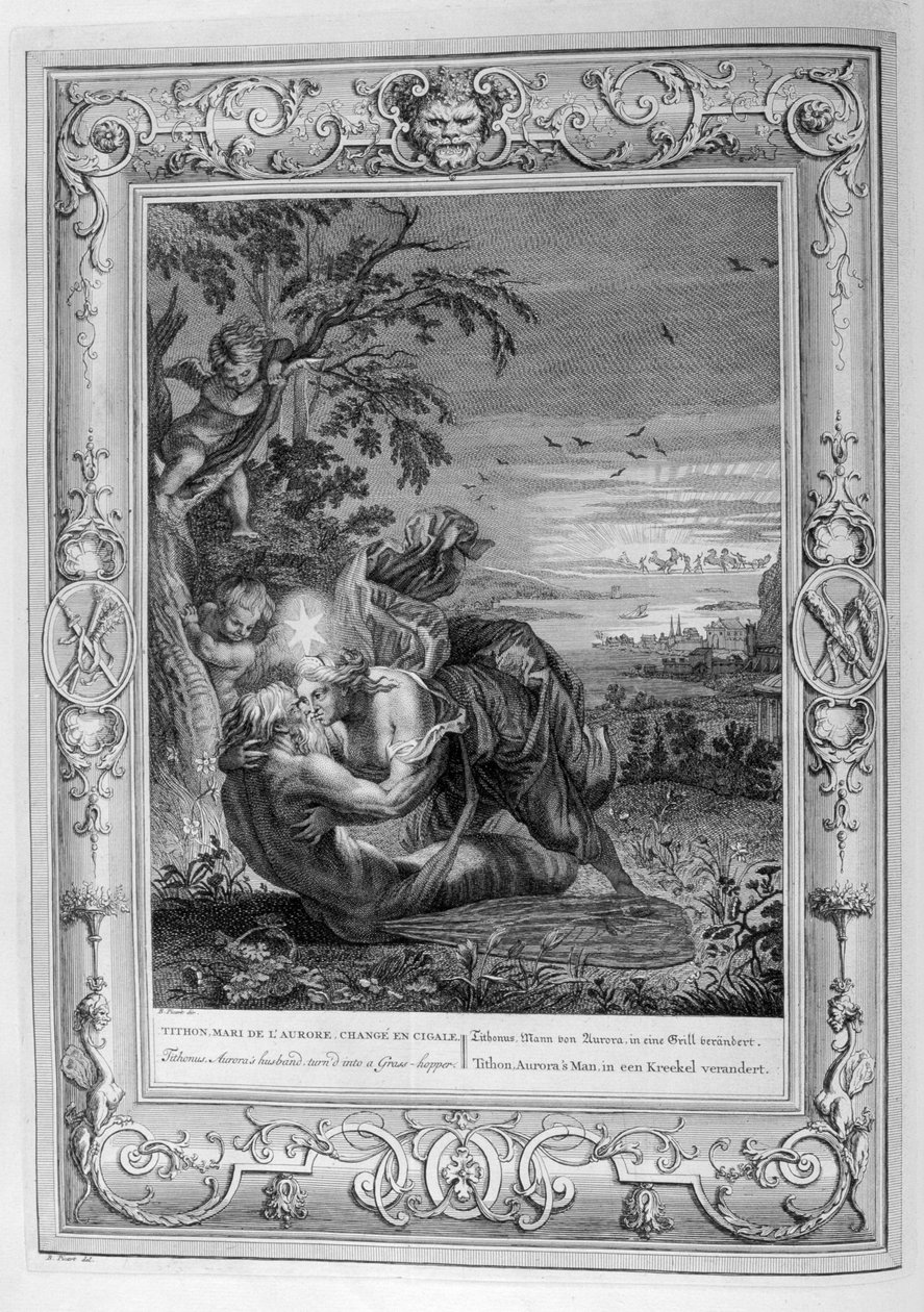 Titon i Aurora (grawerowanie) autorstwa Bernard Picart