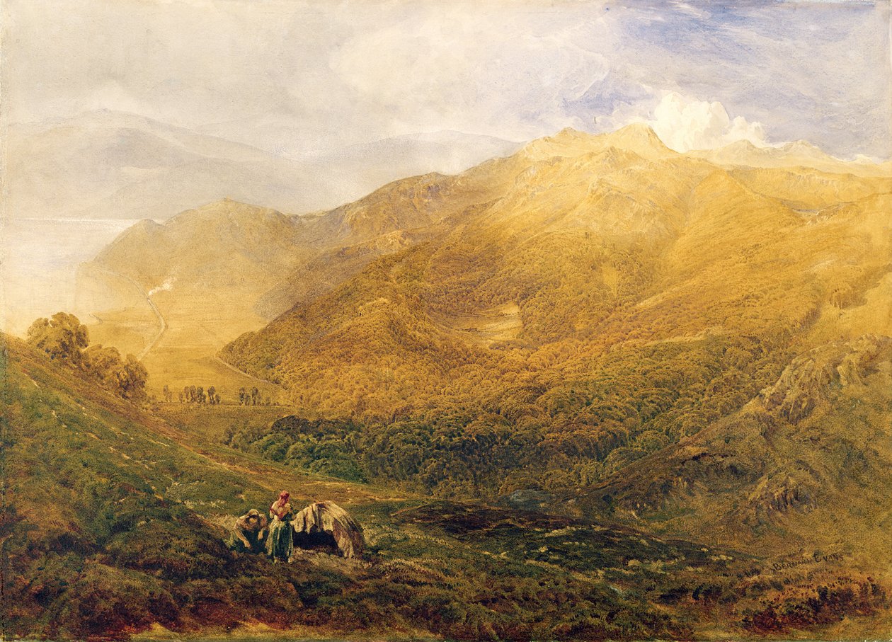Arthog, niedaleko Barmouth (olej na płótnie) autorstwa Bernard Walter Evans