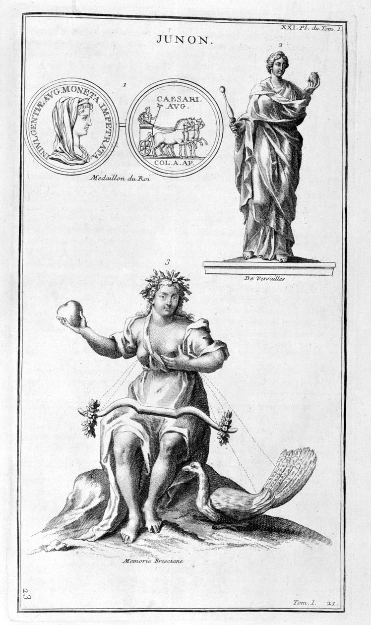 Junona, 1757 autorstwa Bernard de Montfaucon