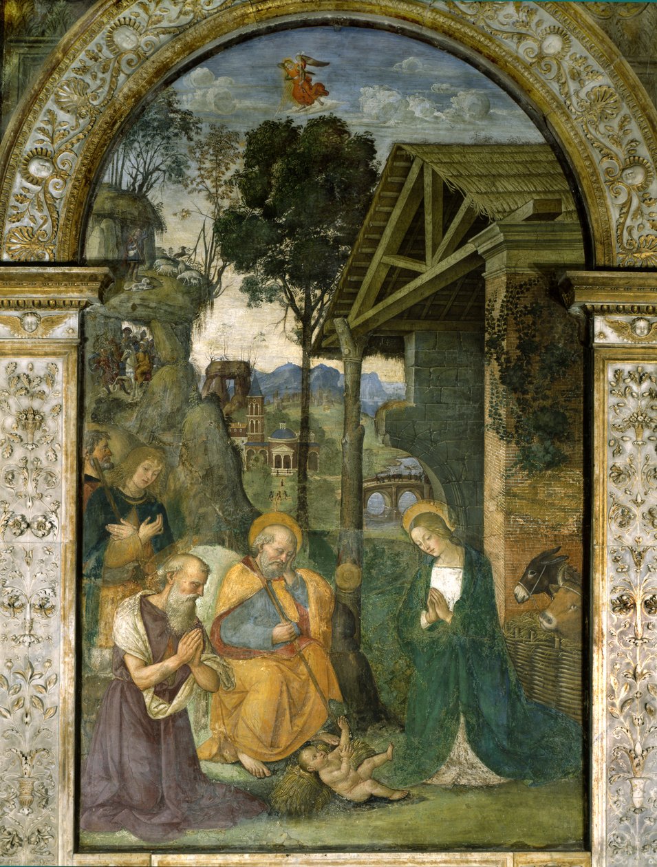 Narodzenia, ok. 1484-92 autorstwa Bernardino di Betto Pinturicchio