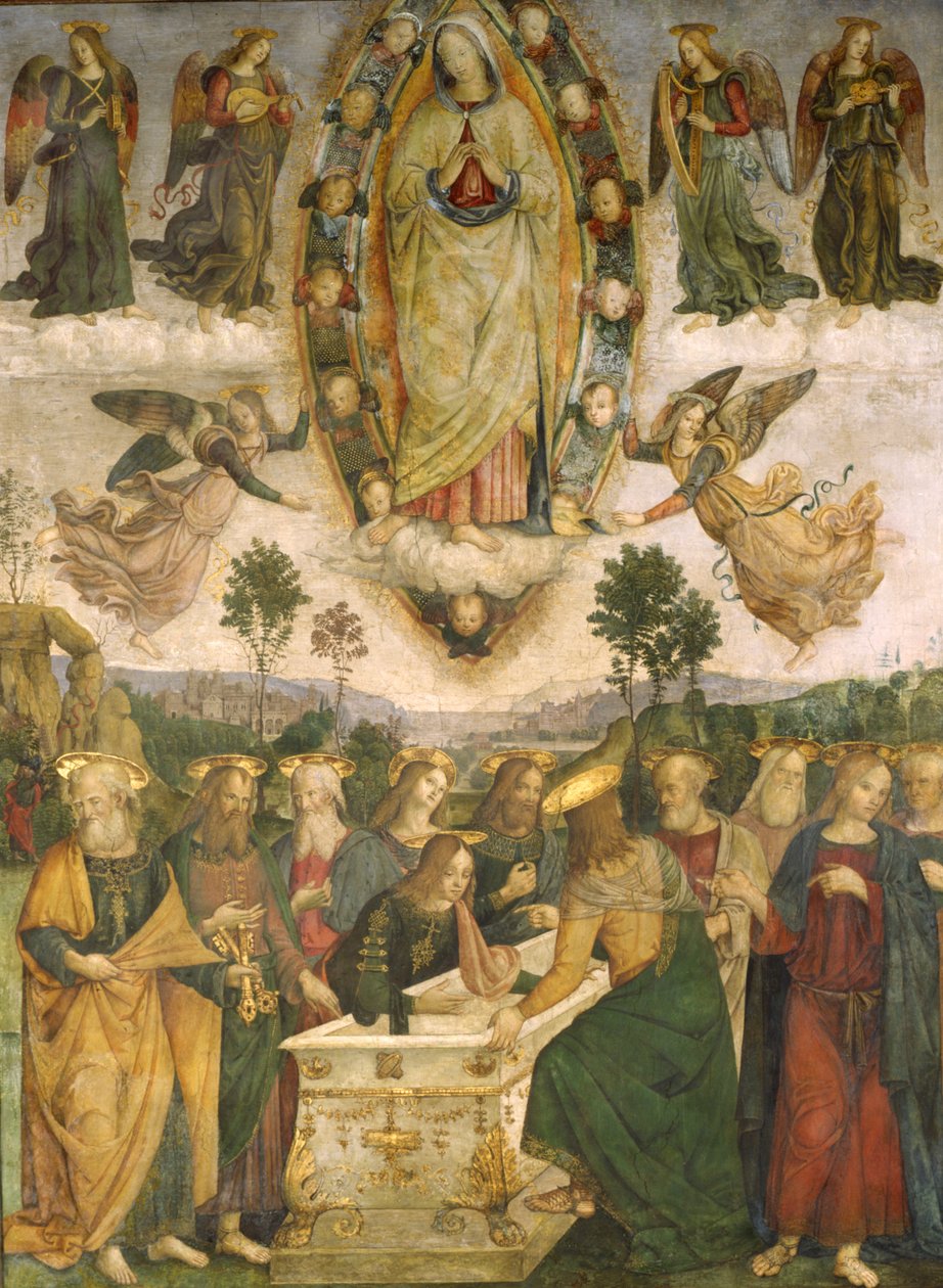 Wniebowzięcie Najświętszej Marii Panny (olej na desce) autorstwa Bernardino di Betto Pinturicchio