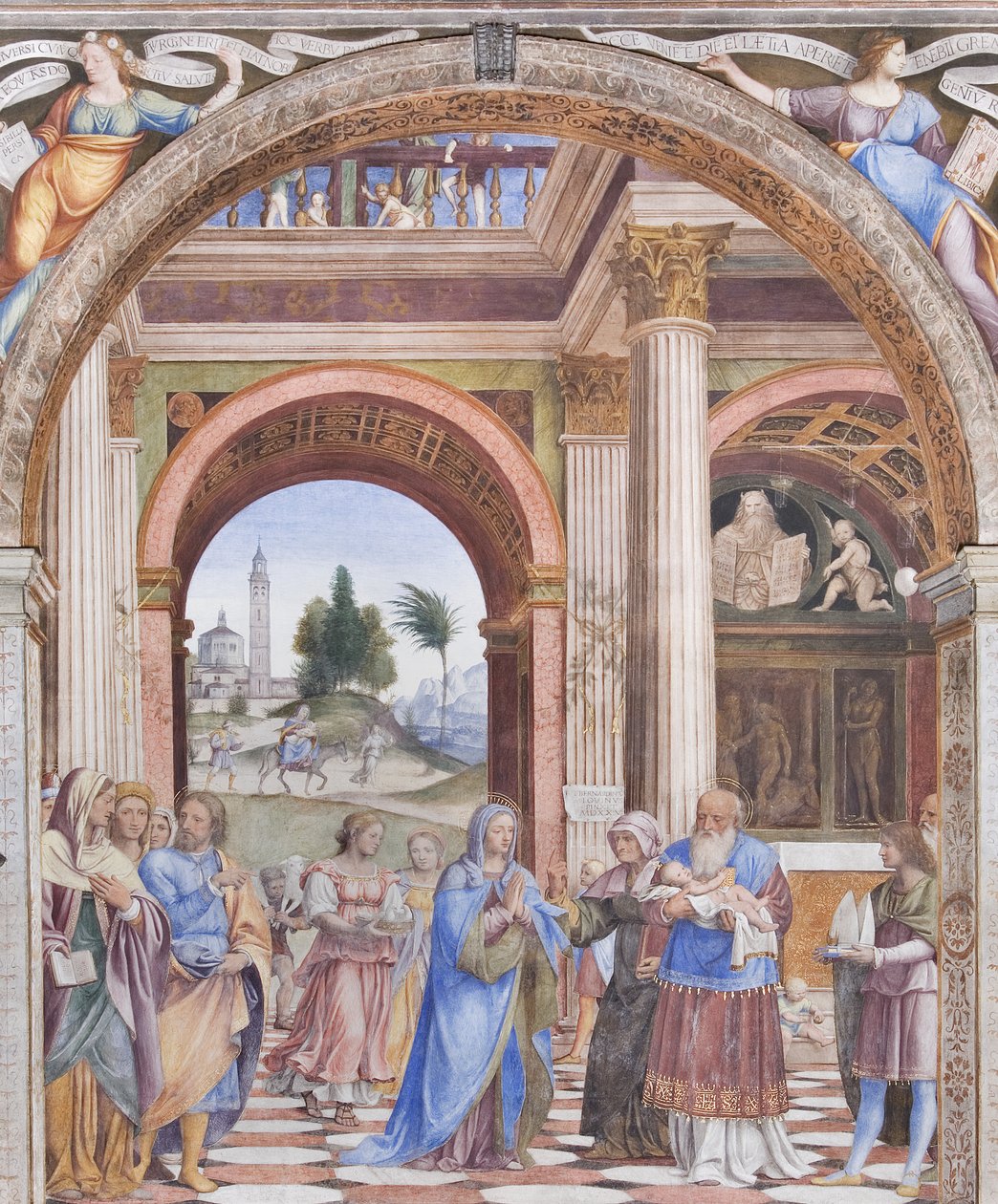 Ofiarowanie w Świątyni, 1525 autorstwa Bernardino Luini