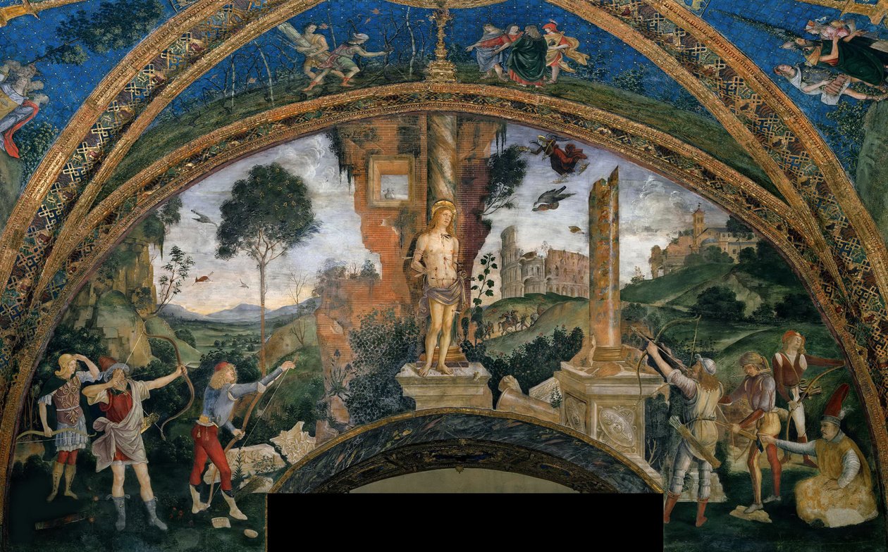 Męczeństwo św. Sebastiana, 1492-1495. autorstwa Bernardino Pinturicchio
